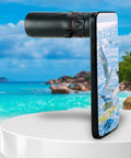 Grab And Go Monocular Telescope With Focusing Optics Waterproof Non Slip Grip Ideal For Adults Compact Lightweight Black For Outdoor Adventures, Bird Watching, Travel, And Wildlife Viewing, black monocular on phone