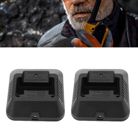 2 Pack UV5R Radio Charger Dock With Built In Indicator Light For UV5R Plus UV5RA UV5RB UV5RC UV5RD UV5RE Two Way Radios Wide Compatibility ABS