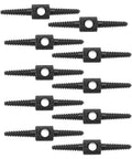 Ten Pack 26mm Bicycle Cable Connectors For Brake And Shift Cables, 2mm Aperture, Ultra Light And Pocket Ready, Black