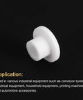 10 Pcs Flanged Nylon Sleeve Bearings With Self Lubricating Bushings Bore 9mm OD 13mm Length 12mm Flange Dia 23mm Flange Thickness 3mm White Durable Low Maintenance for conveyor systems