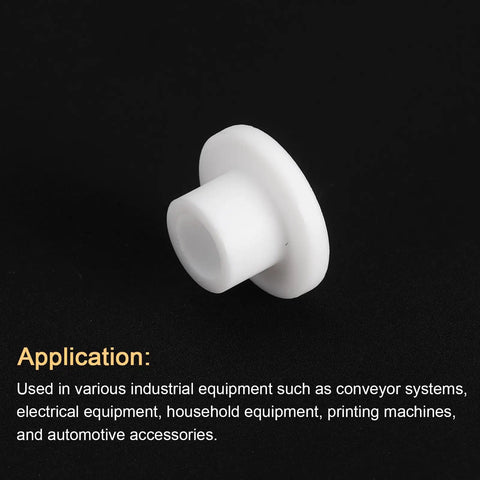 10 Pcs Flanged Nylon Sleeve Bearings With Self Lubricating Bushings Bore 9mm OD 13mm Length 12mm Flange Dia 23mm Flange Thickness 3mm White Durable Low Maintenance for conveyor systems