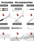 DYISLAND LD-200 2-piston hydraulic disc brake kit for e-bike; black, includes connectors, 4mm/5mm wrenches, screwdriver