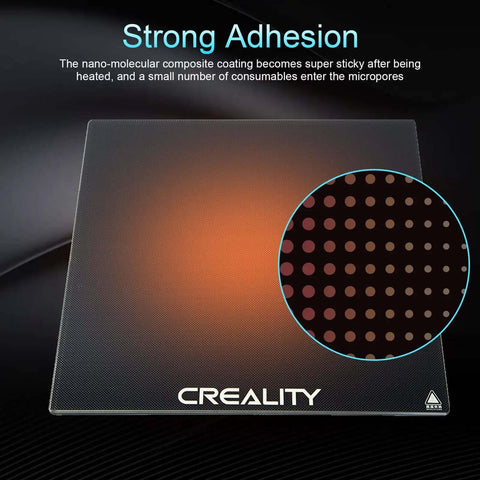 Ender 3 Glass Bed Upgrade Tempered Glass Plate with strong adhesion feature and micro textured surface detail