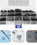 Hexagon Standoff Kit for Circuit Boards with Black Nylon Spacers and Screws, Precision Machined Hardware for a Tight Fit and Secure, Vibration Free PCB Assembly, Easy Install for Electronics Projects DIY PCBs, organizer box with M3 parts