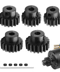 Mod 1 Hardened Steel RC Motor Pinion Gear Set, 5-Pack for 1/8 Scale RC Cars, 5mm Shaft, Includes 15T 16T 17T 18T 19T, Beef Up Your Steel Spur Gear Setup, Upgrade Part