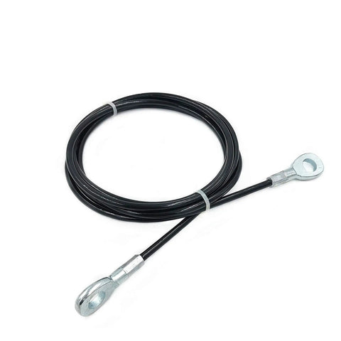 Hella Tough Steel Wire Cable Replacement For Home Gym Pulley Rigs 5mm Thick Heavy Duty with eyelets for easy hook up.
