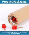 100 Pack Archery Target Paper 3 Spot Targets 17 By 17 Inches With 4 Archery Target Pins in rolled packaging