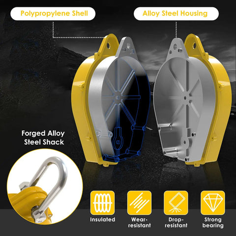 Heavy Duty Self Retracting Fall Arrestor With Solid 17 Foot SRL Rope And Double Locking Steel Housing For Roofing Crews Looking For Legit Safety Gear That Handles The Daily Grind Smooth showing polypropylene shell and alloy steel housing.
