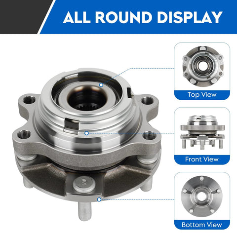 Front Wheel Bearing Hub Assembly For 2007 2012 Nissan Altima 2.5L L4 Only With 29 Splines 5 Lug ABS One Piece Drop In Replacement