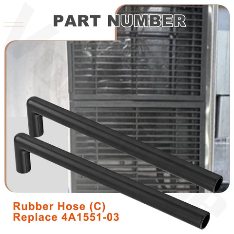 Two Pack Rubber Hose C Replacement 4A1551-03 For KM Series Ice Machine Distributor To Spray Tube, Fits KM-280MAF KM-280MAH KM-280MWF KM-280MWH
