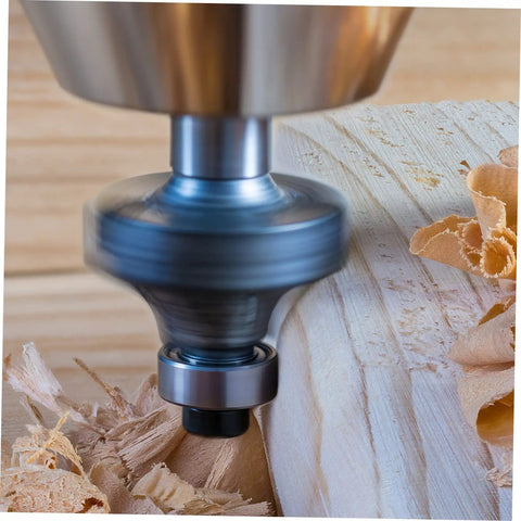 Top Mounted Router Bit Bearing Replacement Kit For Woodworking, Pro Grade Precision Milling in action on wood surface