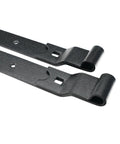 Heavy Duty Hook And Band Hinges For Shed Barn Gates Badass Durability And Sturdy As Heck Solid Black Metal Hardware close-up view