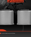 Front Track Bar Bushing Set for Jeep Grand Cherokee WJ 1999 to 2004, Panhard Bar Bushings for Front Left and Right Sides, Driver and Passenger, Direct Replacement, Metal and Rubber Construction with Polished Rustproof Finish, 2 Pack, 2 sway bar link bushings