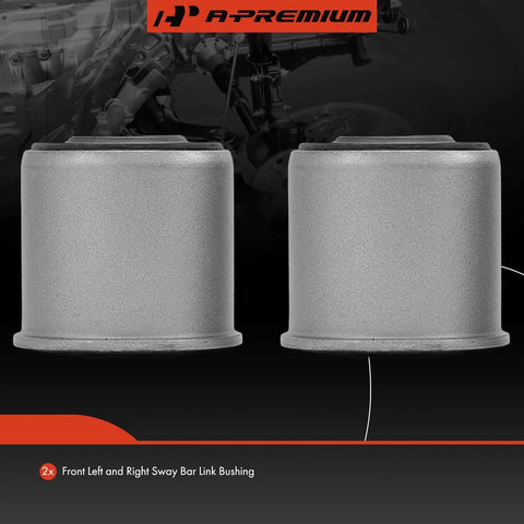 Front Track Bar Bushing Set for Jeep Grand Cherokee WJ 1999 to 2004, Panhard Bar Bushings for Front Left and Right Sides, Driver and Passenger, Direct Replacement, Metal and Rubber Construction with Polished Rustproof Finish, 2 Pack, 2 sway bar link bushings