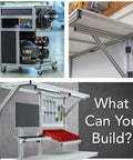 Various structures using 1/4-20 End Fastener And Screw Hardware Combo For Aluminum Extrusion T Slot 90 Degree Joint Connector Kit.