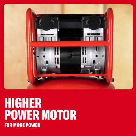 Craftsman Oil Free Portable Air Compressor 26 Gallon Tank 150 PSI Max Industrial Grade Tool Powerful 5.0 CFM@90PSI High Performance Induction Motor Great For Home Shop Projects Heavy Duty Red