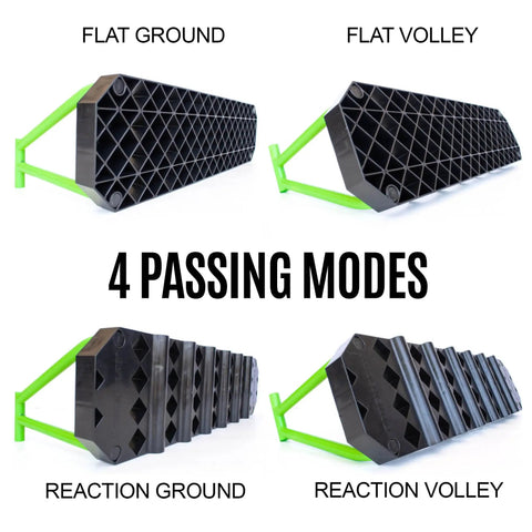4-In-1 Soccer Rebounder Board For Backyard Training, Portable Dual Surface And Dual Angle Rebounds For Passing And Reaction Drills setup modes
