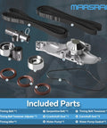 Components of Timing Belt Kit With Water Pump For Honda Accord Odyssey Pilot Ridgeline MDX TSX TL 3.0L 3.5L 3.7L V6