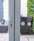 Privacy Frost Window Film 26 By 59 Inch Roll Reusable Static Cling Removable Decorative Glass Cover applied on patio doors