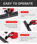 Step-by-step guide using Heavy Duty Metal Zip Tie Gun Set With 150 Pieces Stainless Steel Zip Ties for fastening materials.