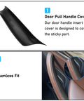 Door Handle Cover Set For BMW X5 F15 2014 2018 And BMW X6 F16 2015 2018 showing black cover and seamless fit on door handle