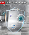 Two In One Titanium And Ebony Wood Cutting Board with antibacterial surface and juice groove displayed in kitchen.