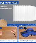 Ten reusable grip pads for Heavy Duty Floor Gap Fixer Tool Sporting Dual Suction Cups And A Forty Five Degree Hammer Face.