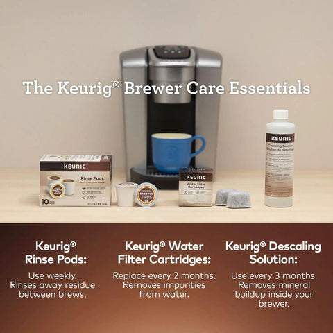 Six Month Brewer Maintenance Kit With Descaling Solution Rinse Pods And Water Filter Cartridges For All K Cup Coffee Makers