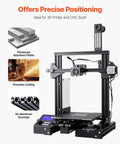 3D printer with Four 39.4 Inch T Slot 2040 Aluminum Extrusion Profiles With Anodized Linear Rails European Standard Heavy Duty DIY Kit
