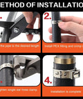 Method of installation for Sixteen Size Single Ear Hose Clamp Kit With 360 Pieces All In One, Fits From 5.3 To 36.1 Millimeters