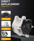 Alternator 11189 Fit For Hyundai Sonata 2006 2010 And Kia Forte 2010 2013 Forte Koup 2010 2013 Forte5 2012 2013 Magentis 2006 2010 Optima 2006 2010 Rondo 2007 2012 2.0L 2.4L L4 SC6 Pulley Replacement, showing OEM features and non-slip pulley