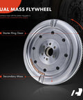 Stock Replacement Dual Mass Flywheel For Volkswagen Jetta Beetle 2005 Through 2007 1.9L Diesel Engine Auto Gearbox showing starter and secondary mass details.