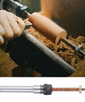 Adjustable Pen Mandrel For Woodturning MT1 6mm Diameter Steel Lathe Tool in use with wood blank on lathe