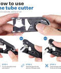 Instructions on using pipe cutter for Fridge Water Line Kit 32.8 ft One Quarter Inch OD NSF Certified LLDPE Tubing with fittings