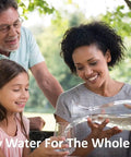 Family enjoying water from One Year Supply Annual 7 Pack Standard Water Filter Replacement Kit for Reverse Osmosis Systems Includes 2 Sediment Filters 4 Carbon Pre Filters GAC Inline Post Filter Fits RO TFM 5SV ST6DM WP 5 and WP5 50