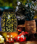 2 Pack Upgraded Solar Lanterns For Outdoor Use, 15 Lumens, Waterproof Hanging Lights, Bronze, Tabletop with Gifts and Flowers