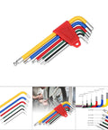 Super Cool Keenso 6 Piece Color Coded Bike Tools Set With Long Arm Internal Hex Allen Wrenches Made From Durable Aluminum Alloy For Easy Grip Bicycle Repair And Home Shop Maintenance Tasks That Are A Total Breeze To Handle Everyday.. color coded hex wrench set with red holder