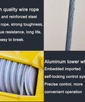 Solid As A Rock Retractable Spring Balancer Tool Hanger Bracket with high quality wire rope and aluminum tower wheel.