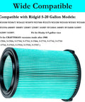 Heavy Duty Five Layer HEPA Replacement Filter For 5 To 20 Gallon Wet Dry Shop Vacuums with compatibility text.