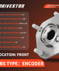 Detailed view of Front Wheel Hub And Bearing Assembly For Nissan Sentra 2007 2012 With ABS 4 Lug Driver And Passenger Sides.