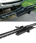 Beefy 600 Lbs Steel Motorcycle Carrier Hauler With Anti Tilt Lock Hitch Mount Rack And Ramp For Dirt Bikes And Scooters