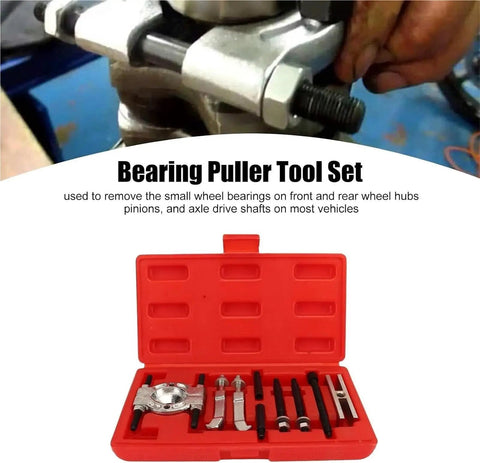 Heavy Duty Hydraulic Gear Puller And Bearing Separator Tool Kit Is A Bad Boy For Mechanics Who Want Zero Stress With Heavy Duty Forged Steel That Does Not Break Or Leak During Hard Work On Any Car Truck Or Machine Repair, red case open
