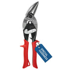 Left Cut Offset Aviation Snips Pro Grade For Straight And Tight Left Cuts, Stainless Steel Blades, Special Hardness Label