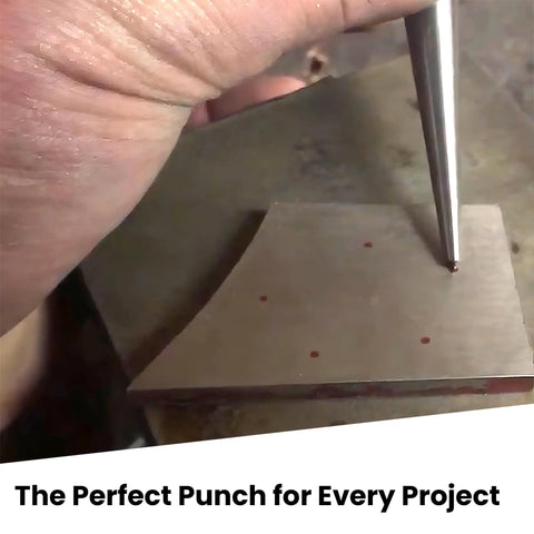 Ready For Some Badass DIY 5 Piece Center Punch Set Hardened Steel Knurled Grip Kit marking metal with tapered point precision.