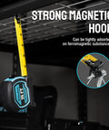 Magnetic Tape Measure 25 Ft with Fractions 1/8 Inch, retractable with magnetic hook gripping metal surface