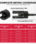 Five Piece Wing Nut Driver Set With Magnetic Aluminum Storage Rail Includes 10mm 12mm 14mm 16mm 18mm Metric Sizes And Quarter Inch Hex Shank Bits A Handy Pro Grade Kit with size chart.