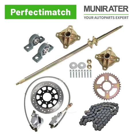 44 Inch Go Kart Rear Live Shaft Sleeve Sprocket Brake Hub Kit Replacement For Go Cart Built To Last Ready To Roll Easy Bolt On Upgrade With Metal Axle Compatible Rugged Durable Replacement Part For Most Go Kart Models