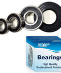 Heavy Duty Bearing And Seal Kit For Ge Front Load Washer Tub Rebuild Featuring three tough bearings and one solid gasket in packaging.