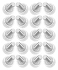 40 clear adjustable furniture feet with PVC and metal round levelers M8 threaded design non slip base