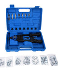 Awesome GFSGHZZ Hand Riveter Tool Set With Auto Locking Mechanism And 126 Piece Rivet Kit For M3 To M12 Fasteners Perfect For DIY Pros and Home Projects., blue case with hand riveter and assorted rivet nuts